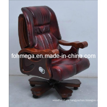 Genuine Leather Movable Conference Chair for Boss, Chairman, CEO Foh-1311